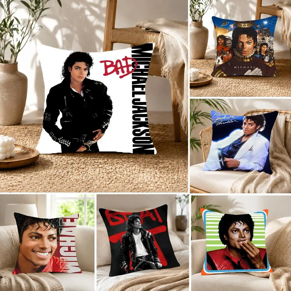 Legendary singer Michael Jackson Cushion Cover Fluffy velvet Nordic style plush Living room sofa decorative
