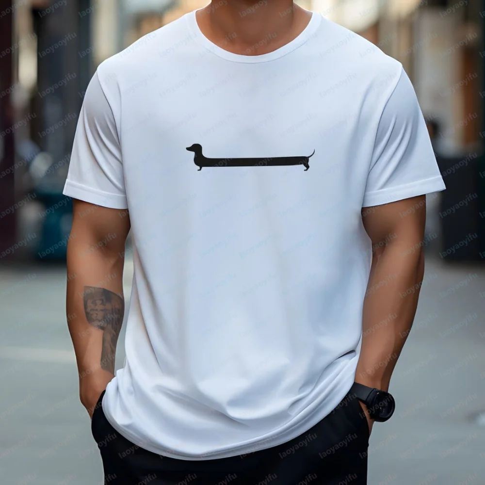Dachshund Dad Shir Weiner Dog Tee Sausage Dog T Shirt Dachshund Lover Gift Streetwear Graphic T Shirts High Quality Cotton Tops