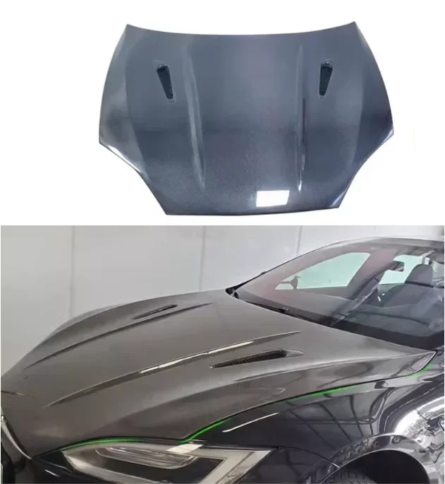 

New！ For Tesla Model S 2014 -2023 SLTF Real Forged Carbon Fiber Front Bumper Bonnet Engine Hood Vent Cover