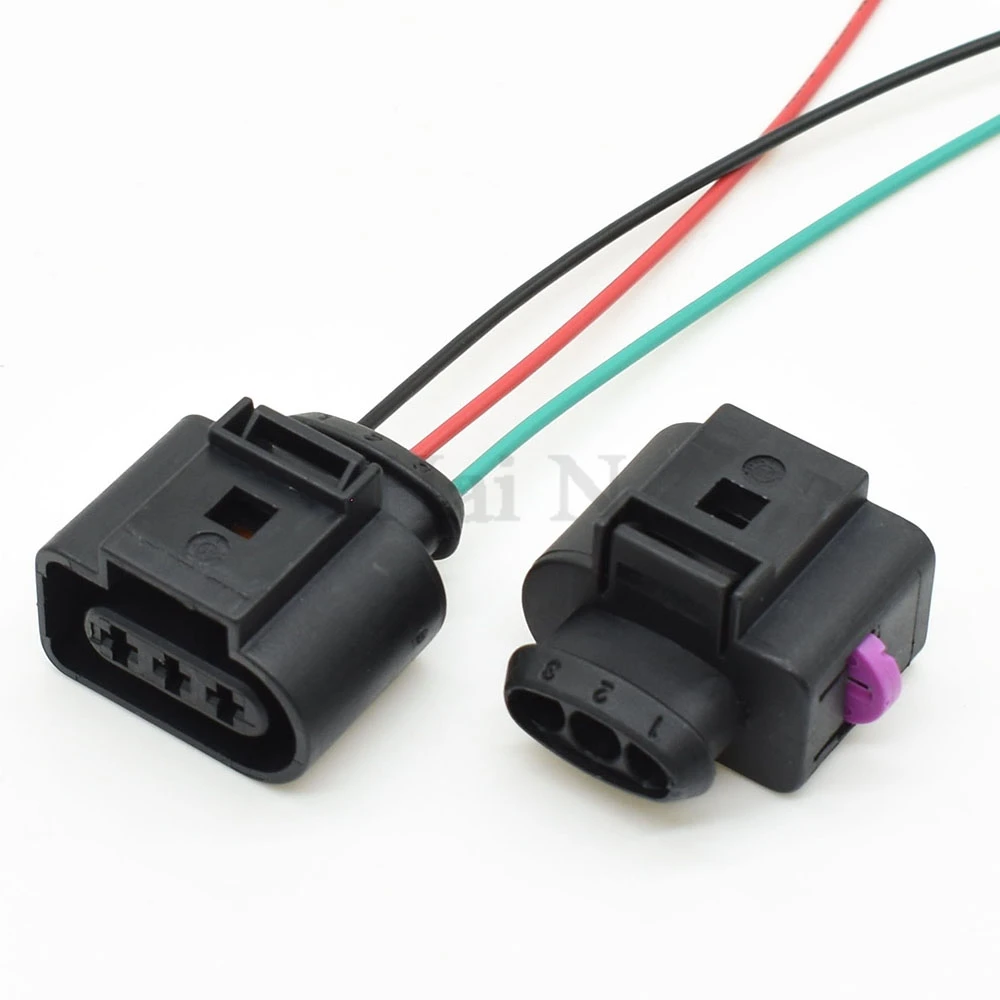 3 Pin Automotive Sensor Pigtail Connector 3.5 MM Female Plug For VW AUDI Skoda VAG VolksWagen Jetta Golf 1J0973723