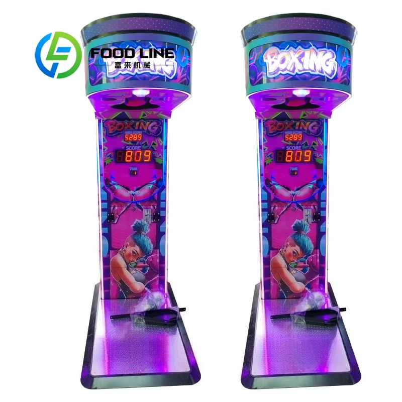 Coin-Operated Indoor Sports Boxing Arcade Game Machine Metal and Plastic Street Boxing Arcade Amusement Basketball Machine