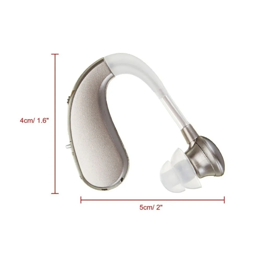 Hearing Aid Earphones Ear-Hook Charging Comfort Assisted Listening Adjustable Dual Sound Amplifier Headset Earbuds For Elderly