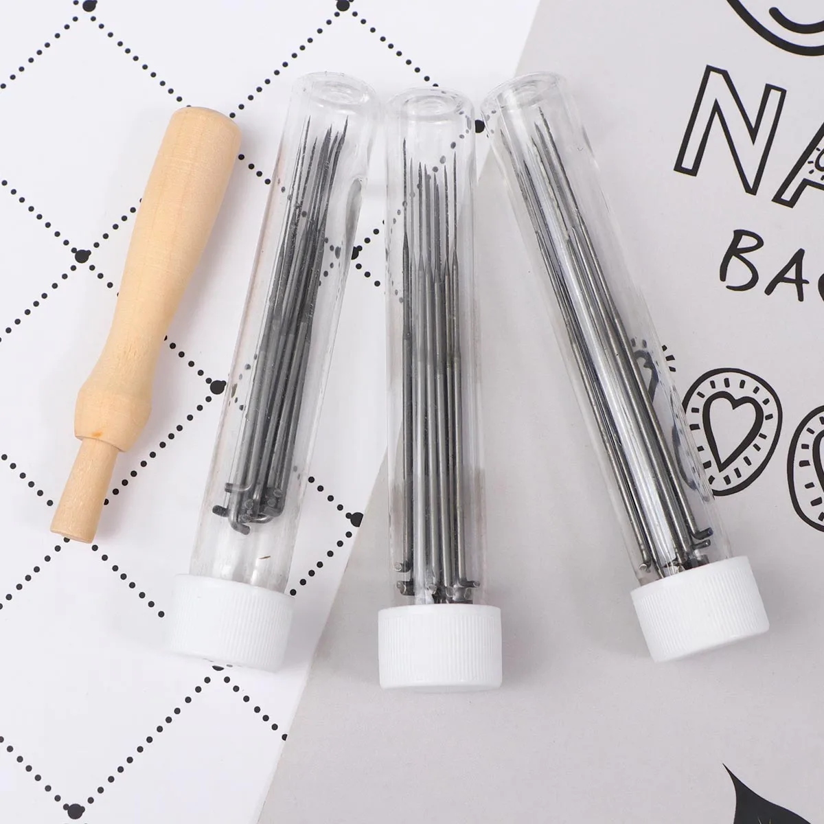 

32Pcs Needle Felting Tool Kit Wooden Handle Storage Case L Size Needles DIY Wool Felt Punch Stitch Craft Needle Felting Tool