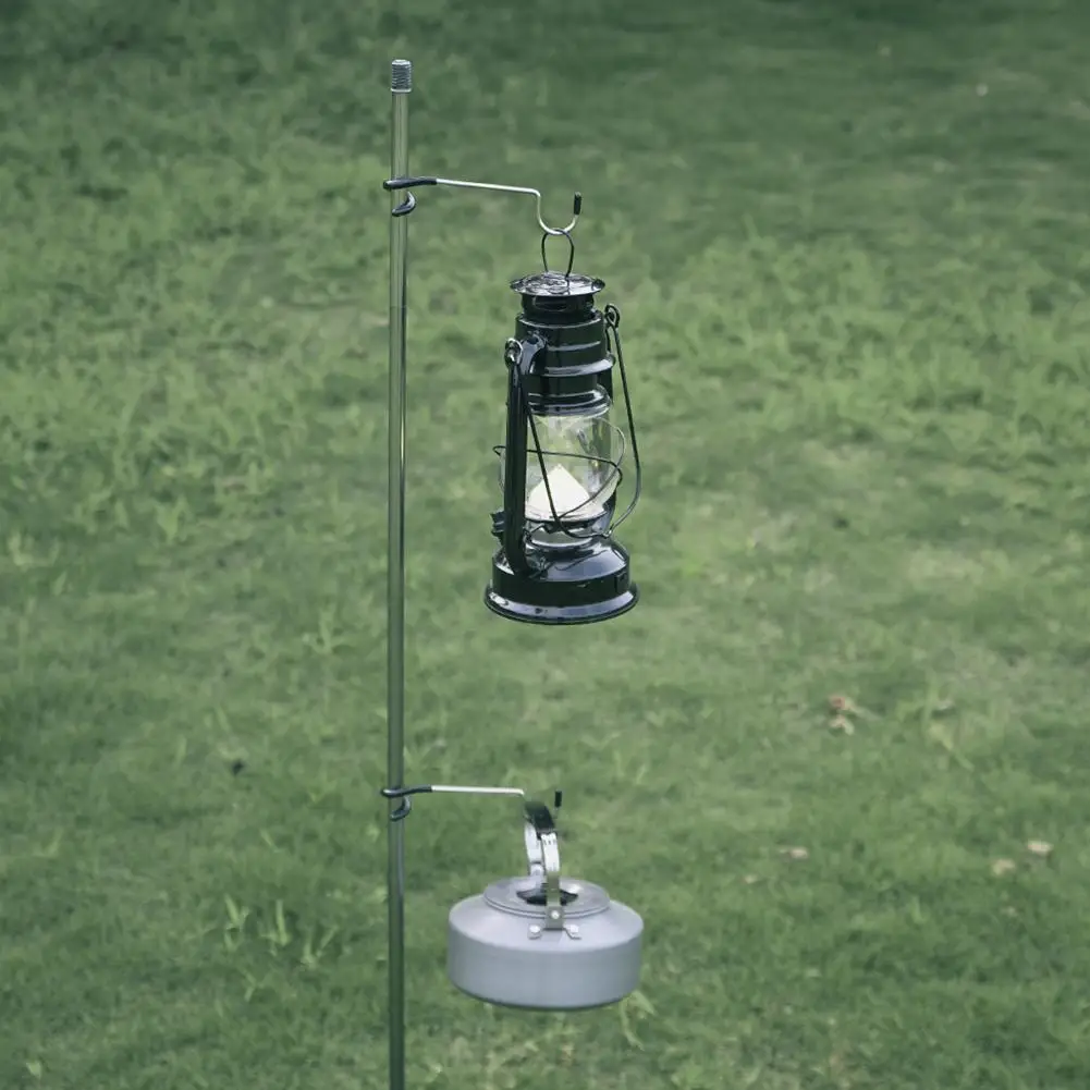 Outdoor Tent Pole Post Lamp Holder Hook Camping Equipment Portable Hunting Fishing Lantern Hanger Hook Outdoor Tool