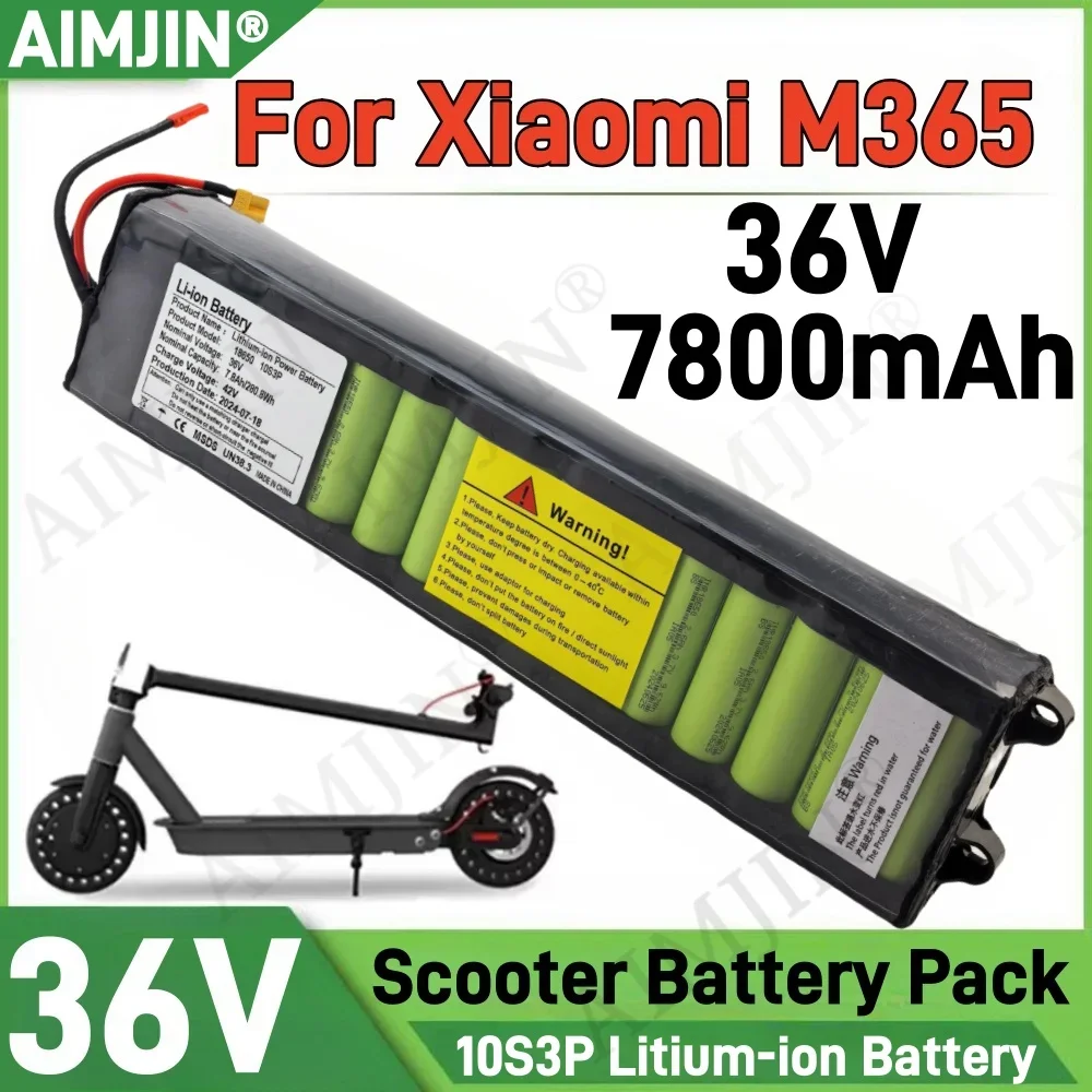 

36V 7800mAh Li-ion Battery Pack For Xiaomi M365 Electric Scooter Built-in BMS Protection Long-Lasting Range Without communica