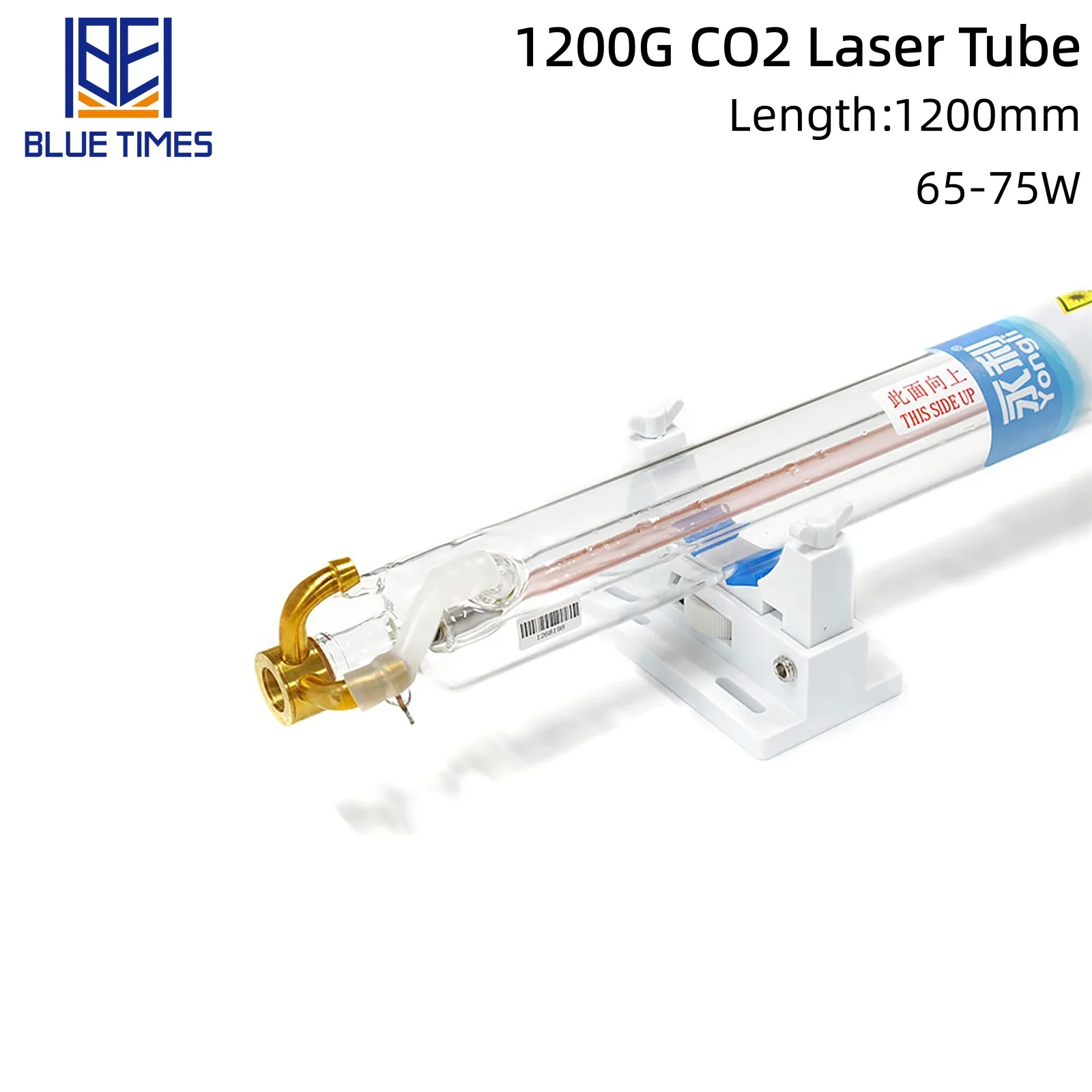 Bluetimes Yongli 65-75 واط CO2 أنبوب ليزر طول 1200 مللي متر ضياء 55 مللي متر مصباح ليزر زجاجي لقطع النقش بالليزر Co2 #2