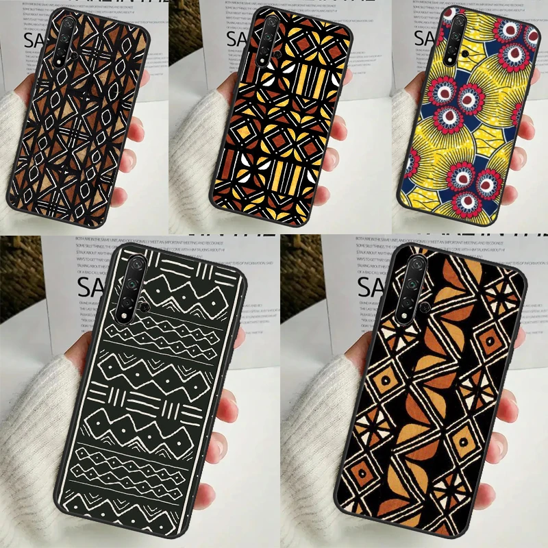 African Wax Print Design Case For Huawei P30 P20 P40 Lite Nova 5T 11i 8i 3i 9 10 SE 11 Pro Y90 Y70 Y61 Y60 Y91 Cover