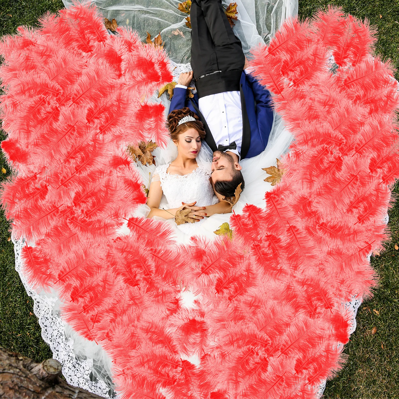 

10Pcs Colored Ostrich Wedding Party Decor Decoration DIY Crafts Ornaments Photo Prop Centerpieces