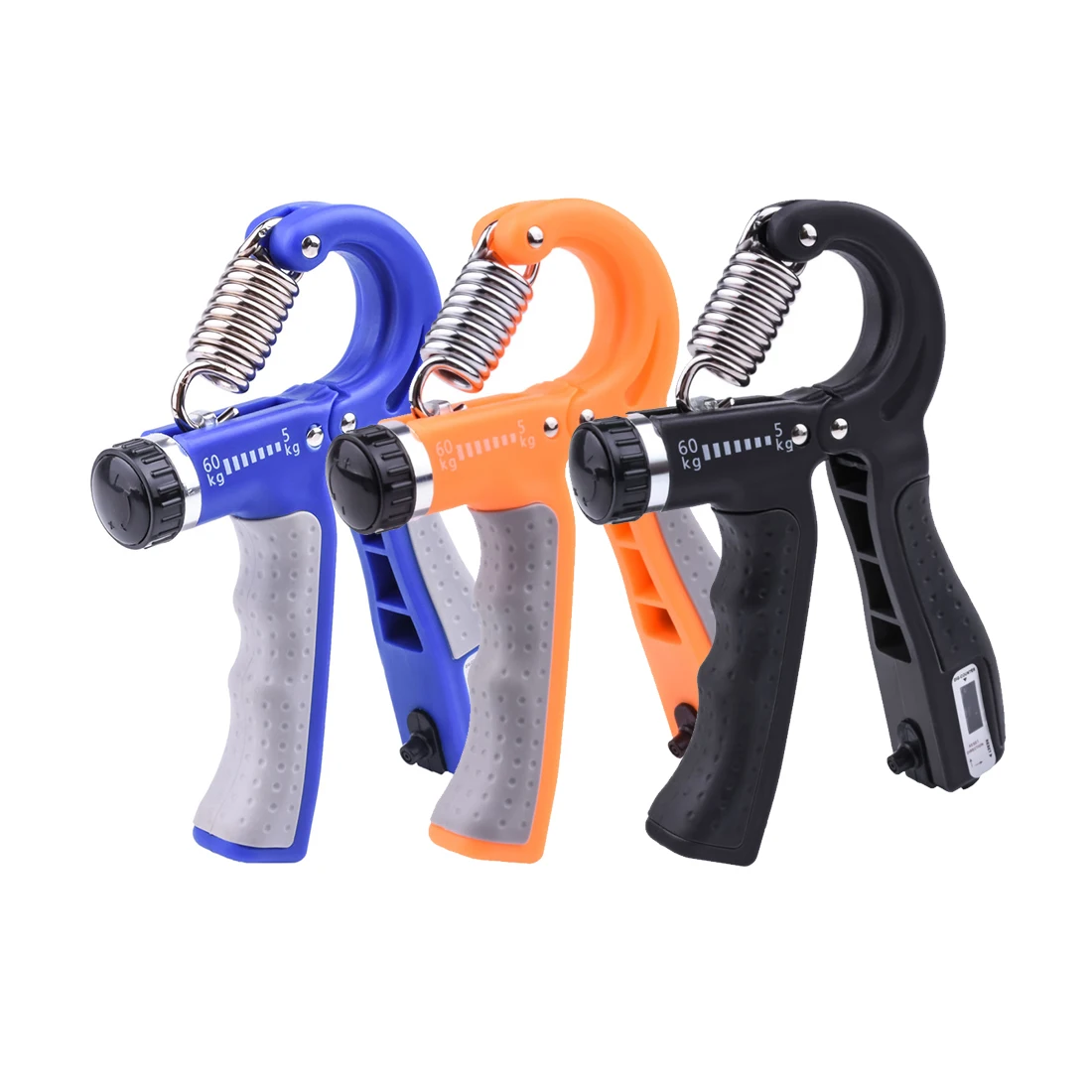 Adjustable Hand Grip Strengthener Count Hand Exerciser Grip Workout Finger Strength Muscle Trainer Non-Slip Handles Wrist Gym