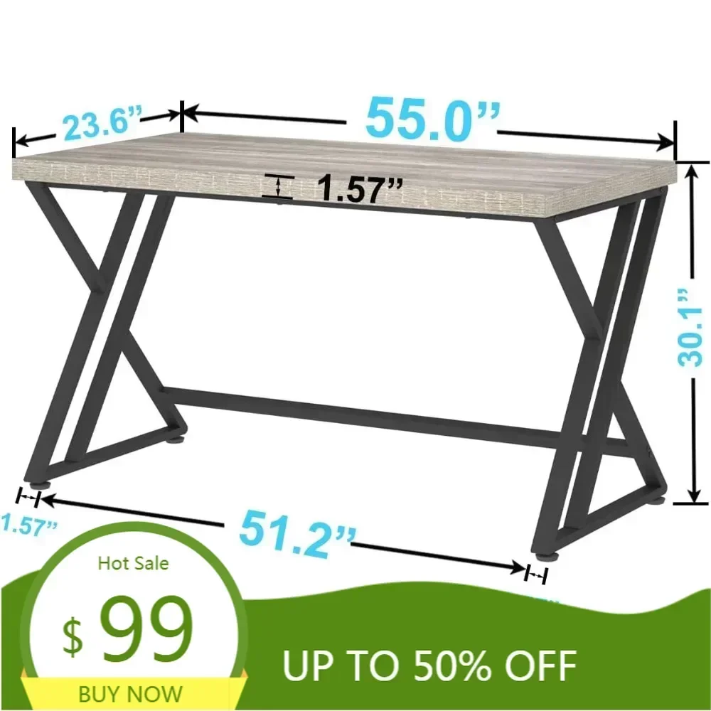 

Бестселлер: современный серый игровой стол в индустриальном стиле с деревянной и металлической конструкцией для домашнего офиса и учебы