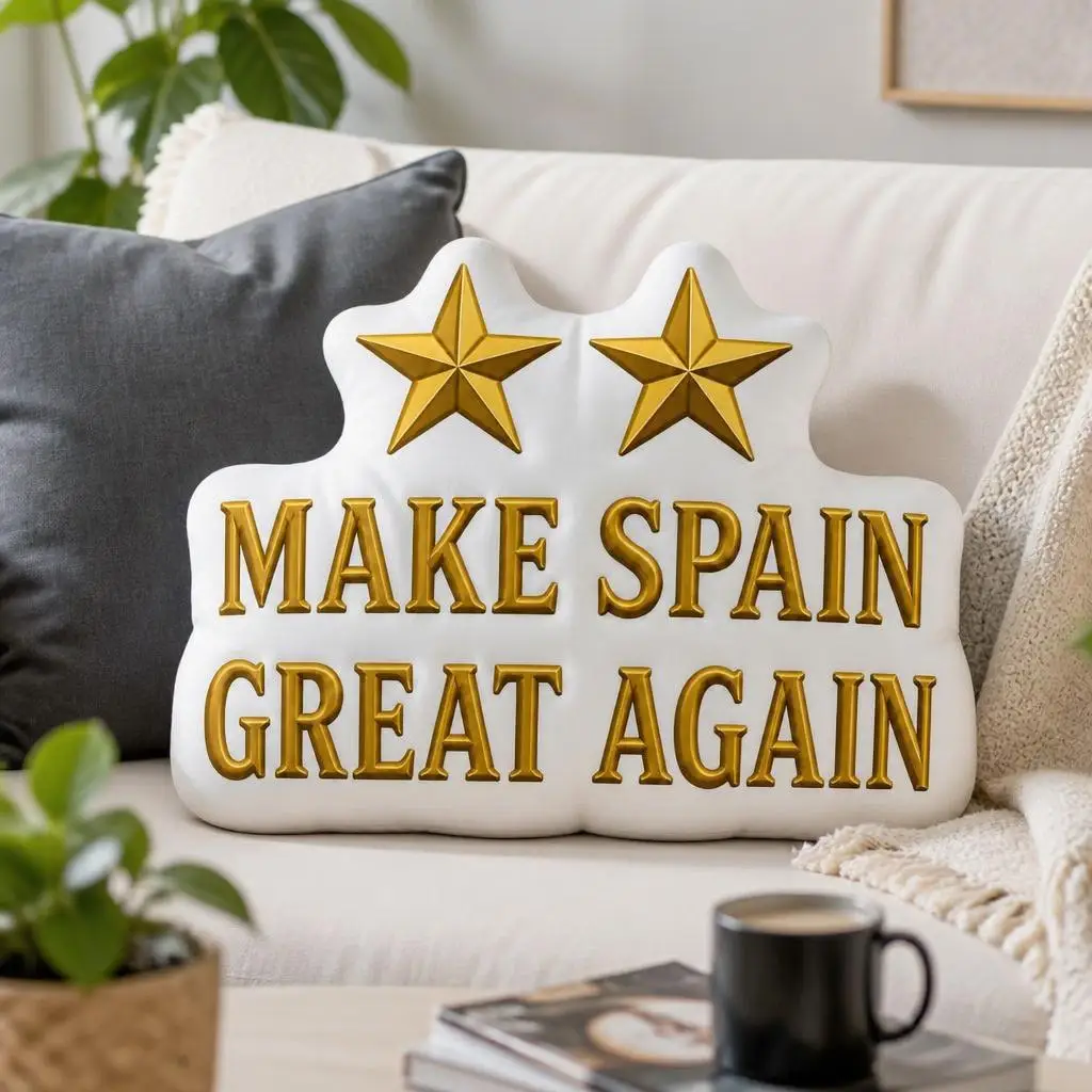 Make Spain Great Again Spanish Patriotism Plush Pillow Cushion Irregular Stuffed Throw Pillow Home Decor Gift Sofa Bed Couch