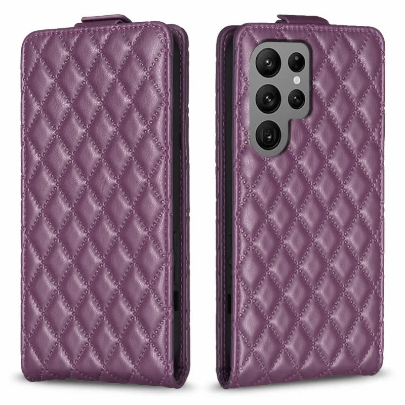 Skórzane etui na telefon z pionową klapką do Samsung Galaxy S24 S23 S22 S21 Plus Ultra S20 FE etui na karty Kickstand etui