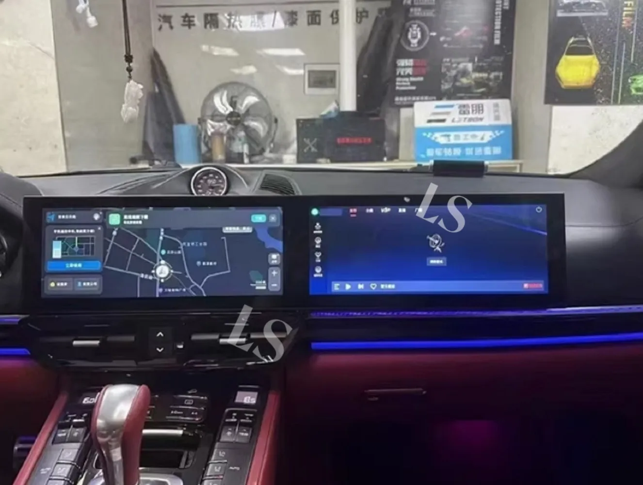 12.3 "double écran Android Radio pour Porsche Macan 2014-2017 voiture GPS Navigation lecteur multimédia copilote 4G LTE casque Carplay