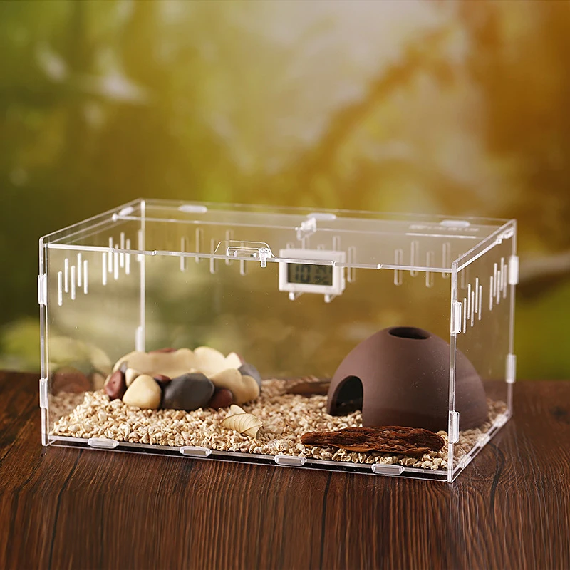 Acrylic Terrarium Tank for Reptiles Breeding Box Terrarium Tank Clear Feeding Habitat - Terrarium Cage Tank