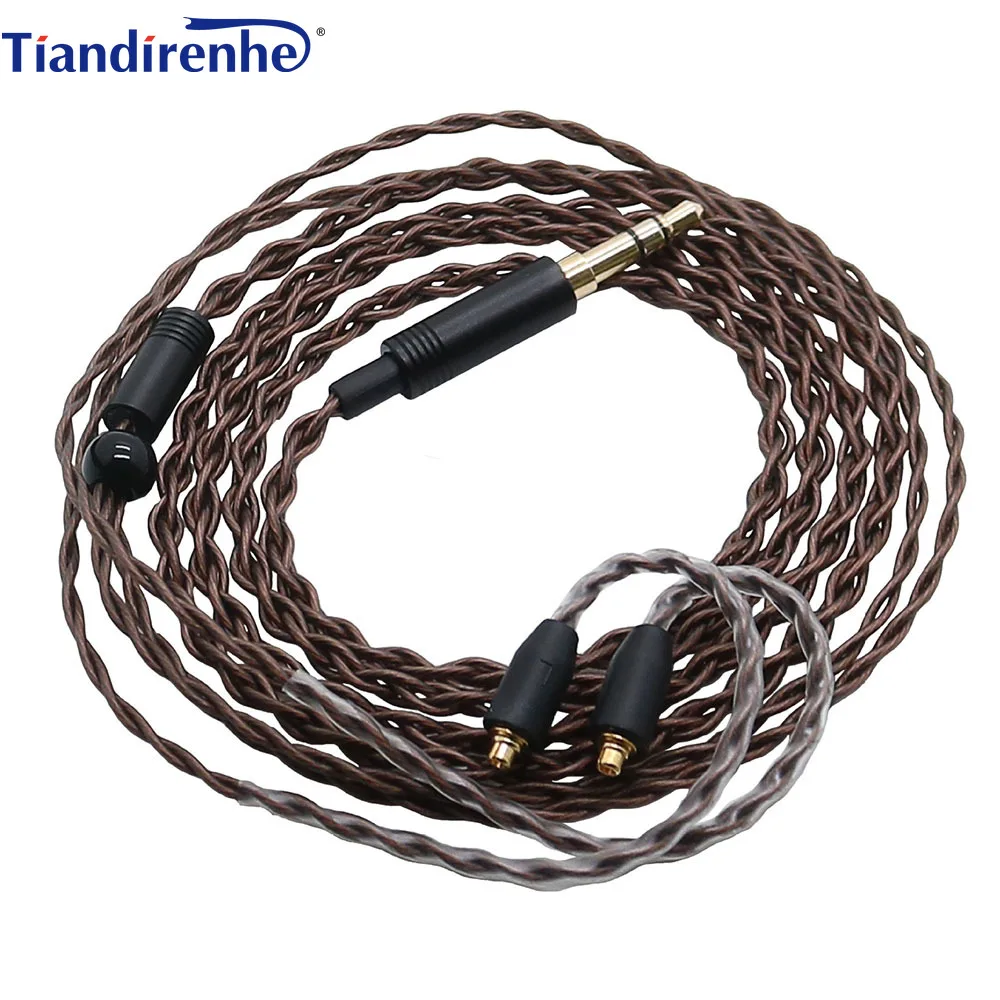 Tiandirenhe cabo de áudio mmcx qdc a2dc 0.78 im ie80 tfz ie100 200 300 400 500 600 ie900 cabo de atualização de fone de ouvido de cobre livre de oxigênio