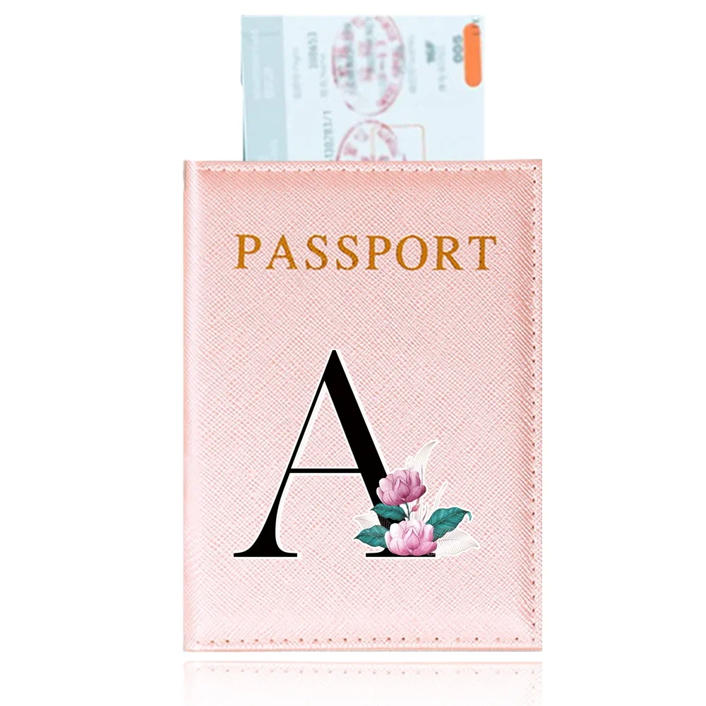 Passport Cover Passports Case Pink Color Passport Holder Whitemarble Print Series Pu Leather Antifouling Travel Accessory