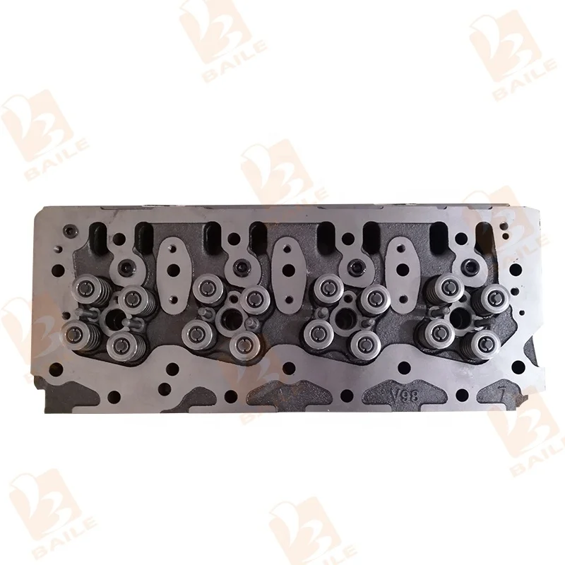 For  Engine Parts 4TNV98 Cylinder Head Assy with Intake and Exhaust Valves Guide Seat 129907-11700