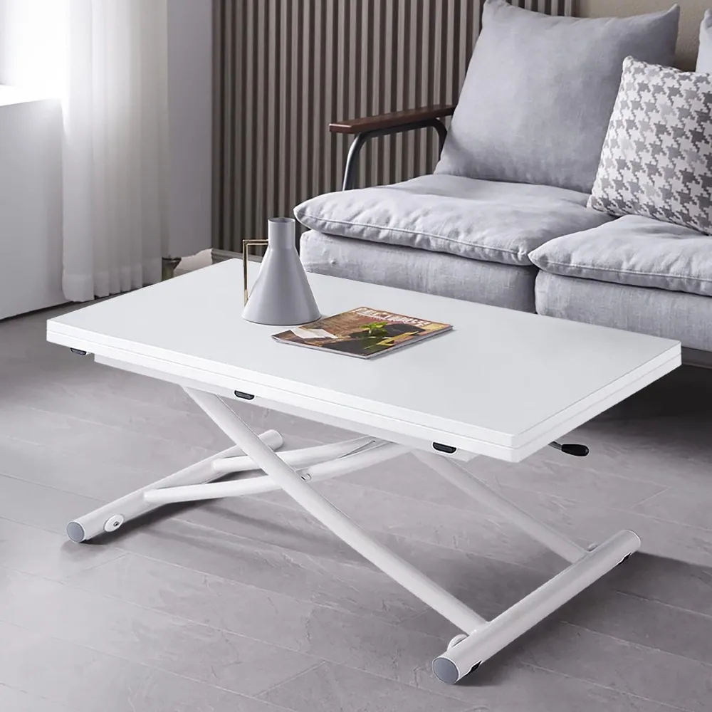 طاولة طعام معدنية قابلة للطي مع وظائف متعددة للمطبخ وغرفة المعيشة - تحويل طاولة القهوة والشاي في المنزل #4