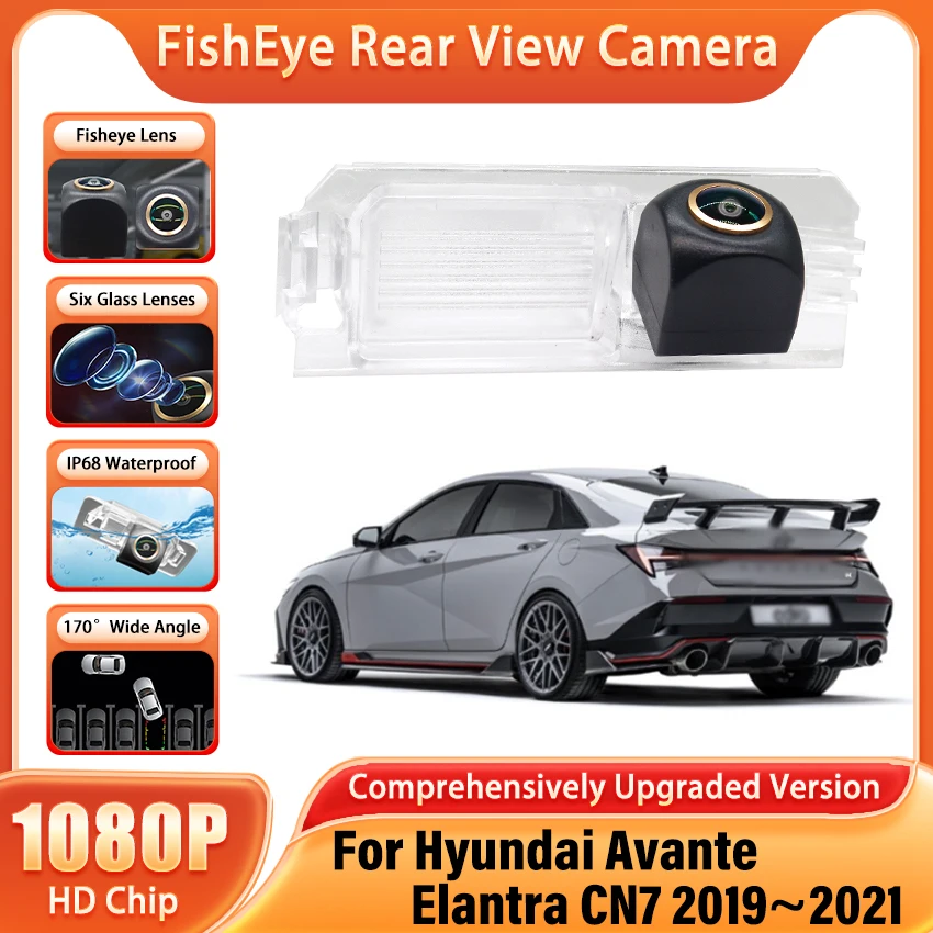 Golden 170°Vehicle HD 1080P Golden Lens Rear View Camera For Hyundai Avante Elantra CN7 2019 2020 2021 Reverse Backup Car Camera