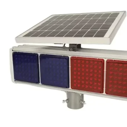 2026 Factory Direct Solar Red and Blue Double Flash LED Traffic Signal Strobe Light for Emergency Circustance Customization Acce