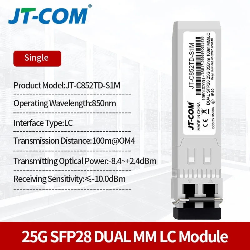 25G SFP28 SR Optical Transceiver Module SFP28 25GBASE-SR 850nm 100m MMF Duplex LC for Compatible Cisco MikroTik Intel...