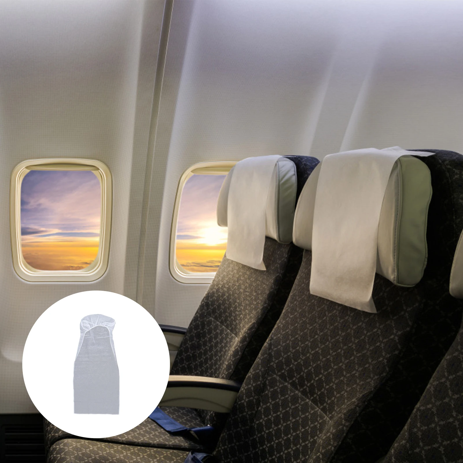

5pcs Non-woven Seat Cover Universal Car Cushion Transparent Plane Clear Fabric Office Chair Disposable Anti-dirty Protection