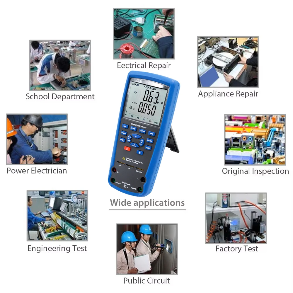 CEM DT-9935 LCR Meter Multimeter Tester For Capacitance Resistance Inductance Crocodile Clip Measuring Tool