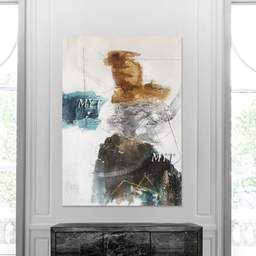 

Современная текстурированная картина маслом на холсте, абстрактное настенное искусство, дизайнерская картина для украшения дома, безрамная акриловая картина, простой стиль