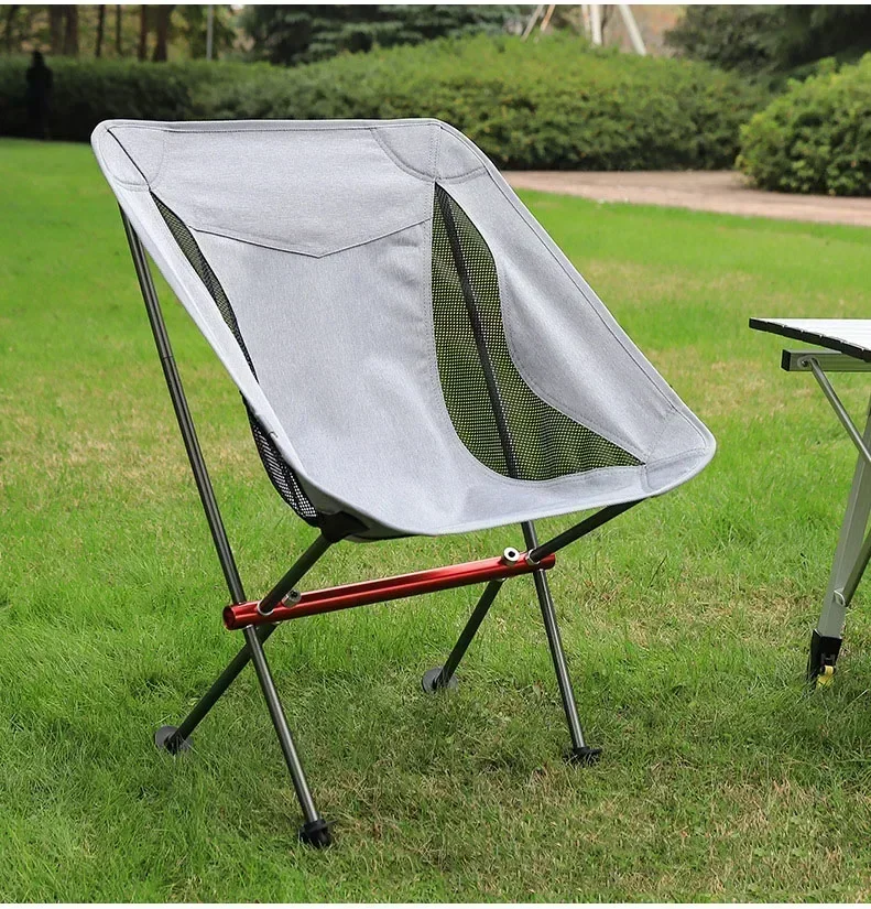 

Outdoor Moon Chair Portable Folding Camping Chair Collapsible Foot Stool for Hiking Picnic Fishing Chairs Seat Tools