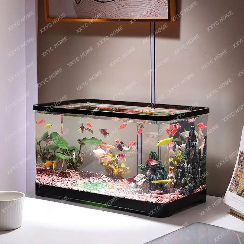 

Fish tank living room landscaping, household ultra white ecological plastic creative filtering, l