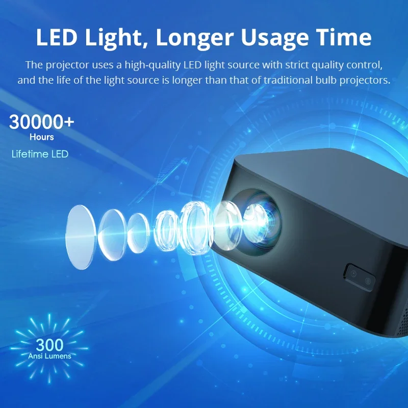 L016AN Smart WIFI Telefon Projektor HD 1080P Heimkino Video 4K Proyector Lcd Led Tragbare Kino Büro Projektor fabrik