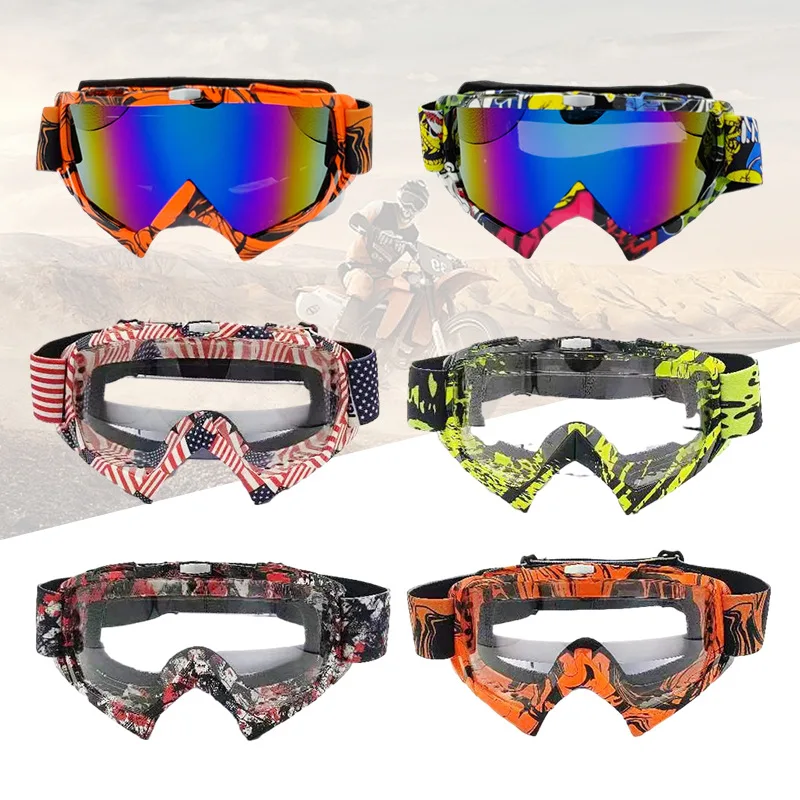 

New Motorcycle Goggles, Windproof Dustproof Anti-Fog, UV400 Protection for Off-Road Riding Skiing Vintage Style Safety Glasses