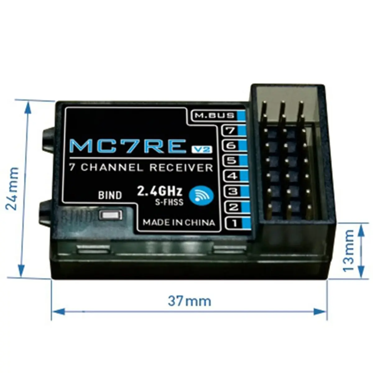 

A23G Receiver MC7RE-V2 6-Channel 2.4ghz Model Aircraft Suitable for Mc6c/7/Mc8b Mini Remote Control Vehicle Vessel Toys Parts
