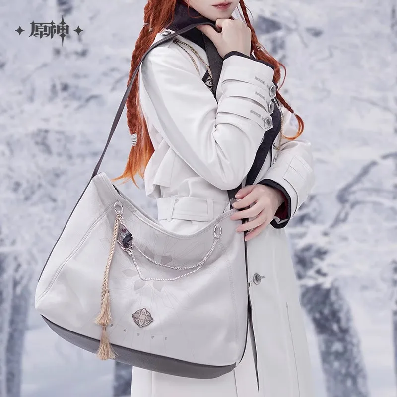 

[Genuine] miHoYo Game Genshin Impact Frost Trace Flame Series Crossbody Bag Handbag Shoulder Bag Anime Pendant Cosplay Xmas Gift