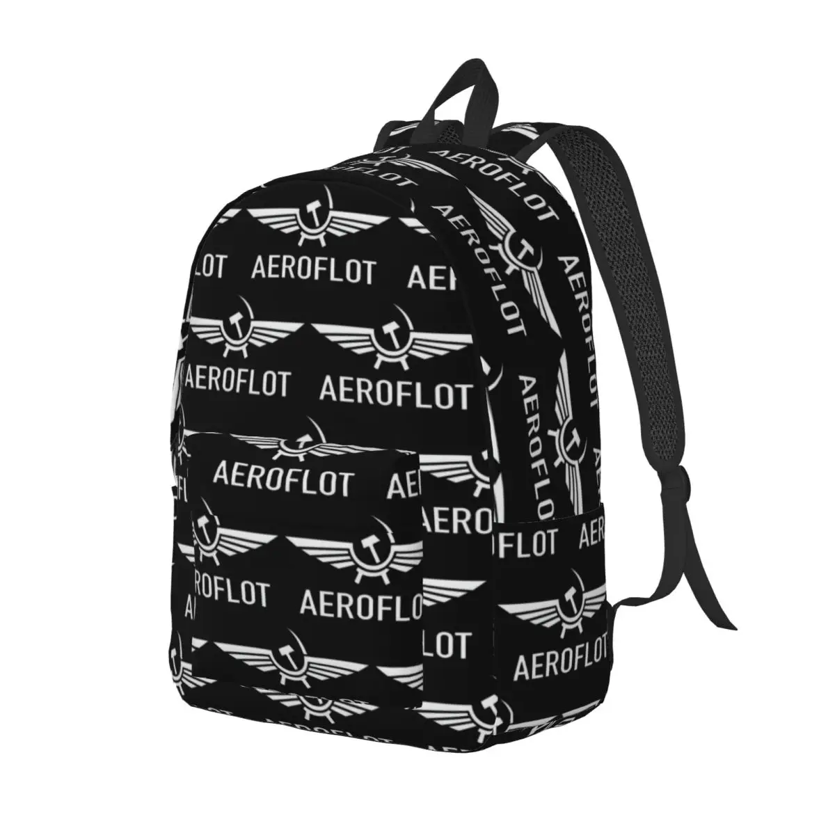 Aeroflot Aviation Russe Pilote Aerospace Aviateur Backpack School Bag Hiking Travel Daypack Fashion Bookbag Shoulder Bags