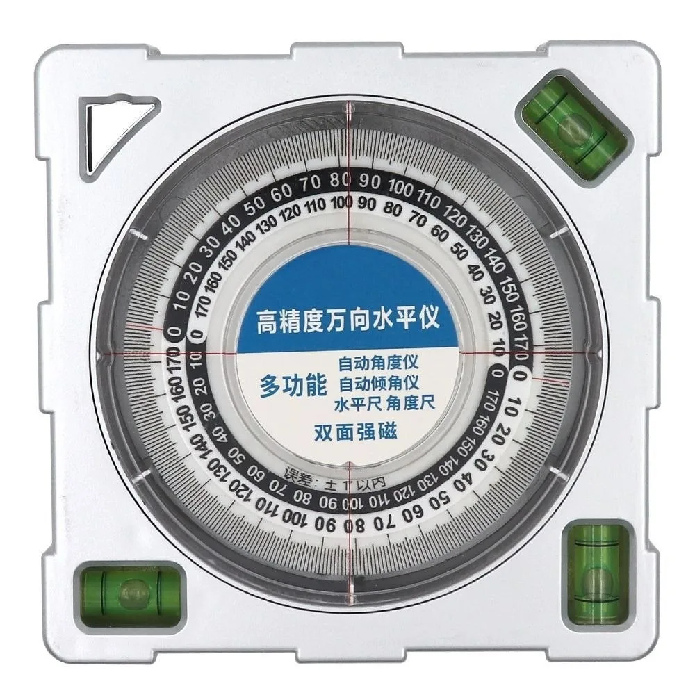 Magnetic Base Angle Finder High Precision Automatic Pointer Slope Level Meter Multi-Function Rotating Dial Angle Measuring Tool