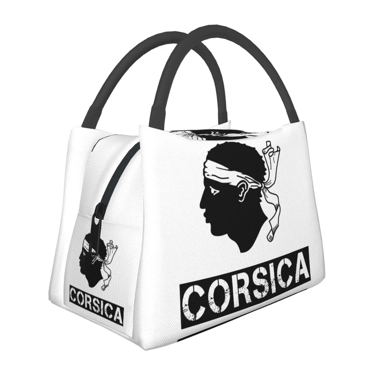 

Термосумка для обедов с изображением флага Корсика, Франция, для женщин, для хранения бенто-боксов и продуктов, термоконтейнер-холодильник, сумка-тоут
