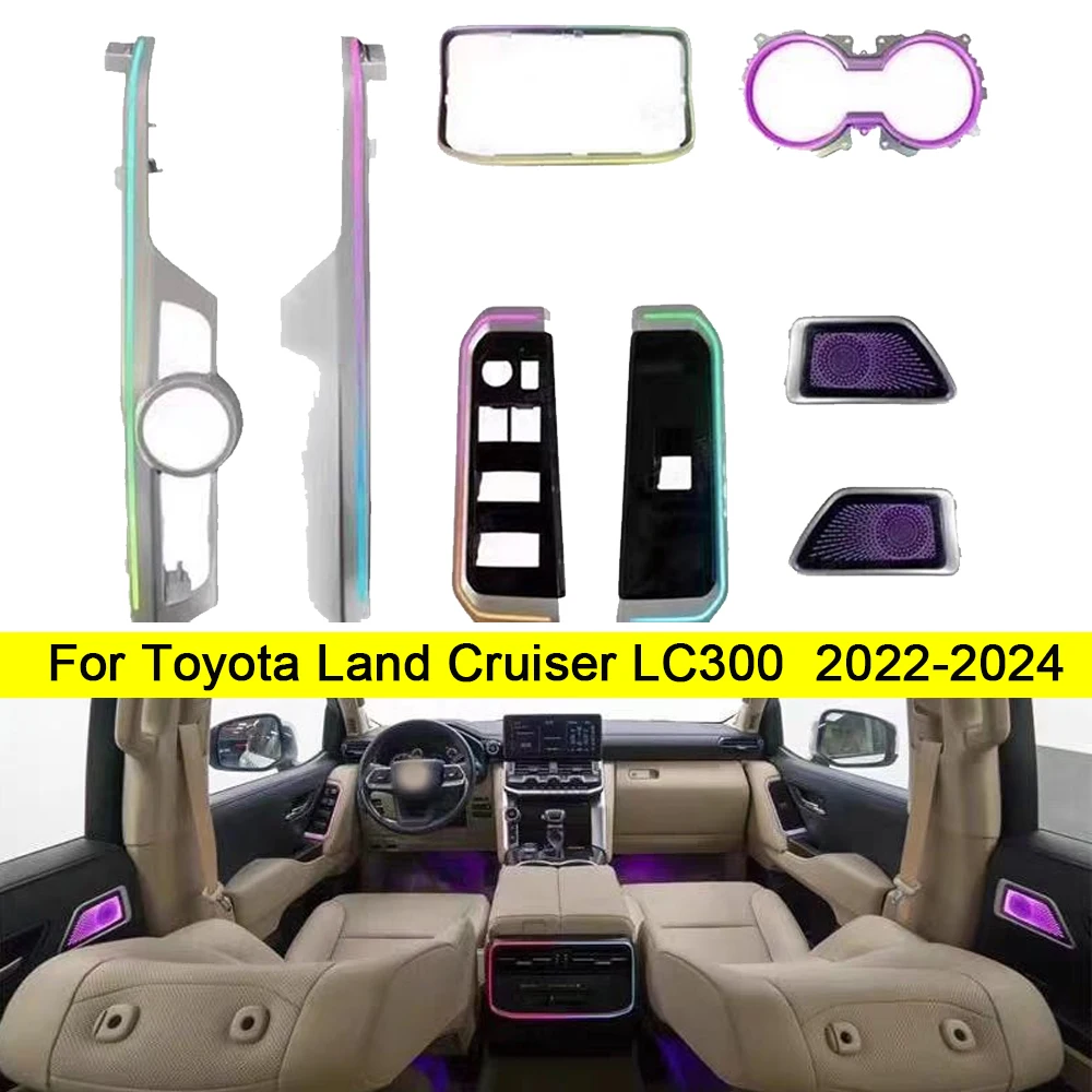 

LED Car Inner Ambient light For Toyota Land Cruiser LC300 2010-2025 Dynamic Ambient Lamp Original Car 1:1 Mold Kit APP Control