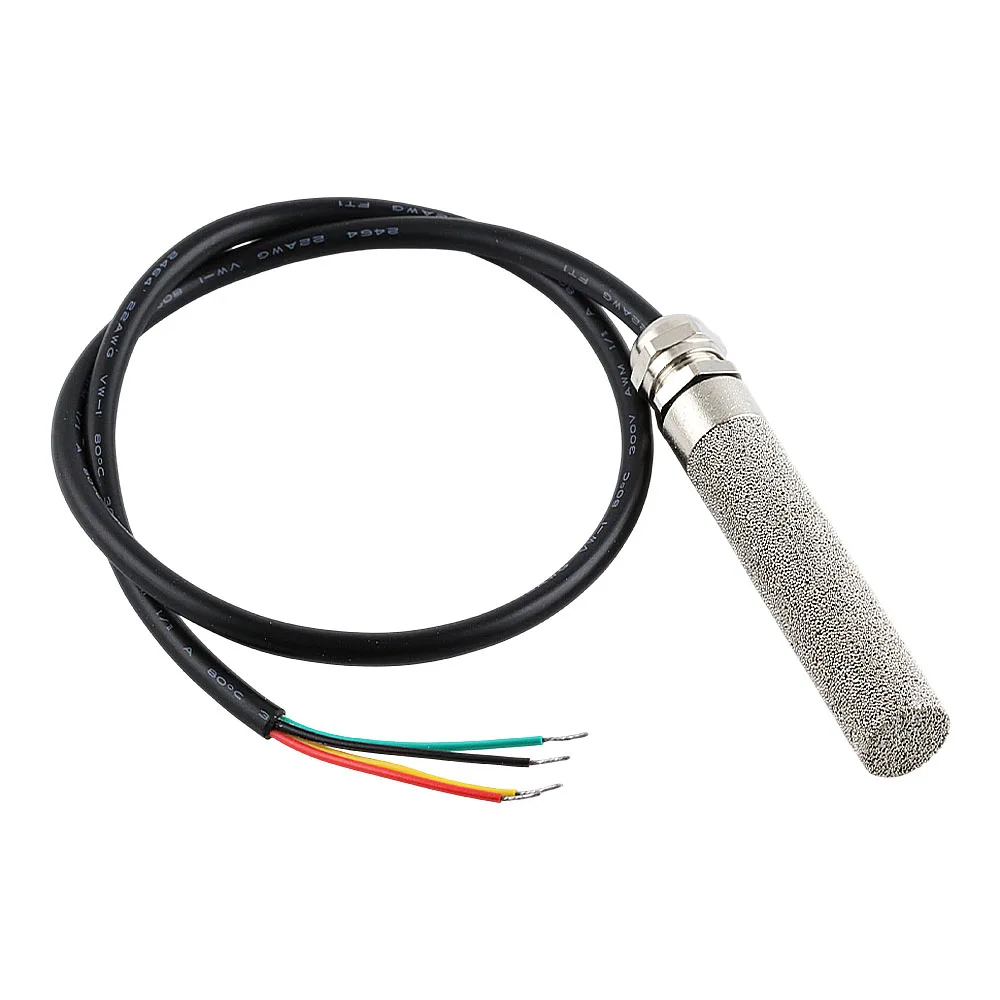 SHT30 Temperature Humidity Sensor Probe Cable Metal Long Probe 50CM RS485 Output Modbus-RTU DC4.5V-24V for Agriculture Industry