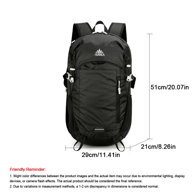 Outdoor Sports Backpack Large Capacity Hiking and Trail Running Pack Multi-Functional Cycling Hydration Pack Lightweight Nylon