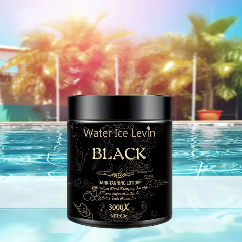 كريم تسمير البشرة الداكنة - كريم تسمير البشرة الداكنة للغاية 3000 مرة، مناسب للرجال والنساء - دباغة مضادة للبرتقال فائقة الداكنة، مع حماية للوشم - تركيبة صديقة للبشرة