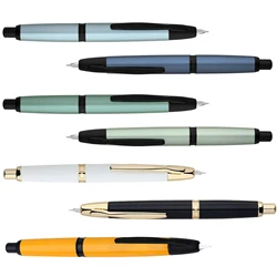 Majohn A1 Press Fountain pen 2024 Baking paint new color calligraphy practice writing ink pen F nib black\golden clip stationery