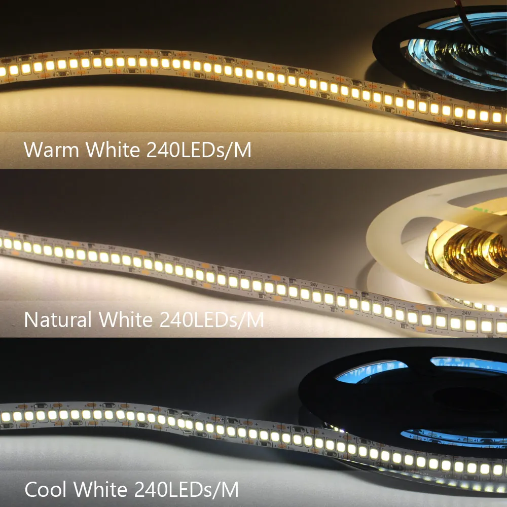 12 فولت 2835 LED قطاع ضوء 120LED/م 240LED/م دافئ أبيض طبيعي أبيض أزرق أحمر أخضر أصفر شريط مرن الشريط إضاءة زينة المنزل #4