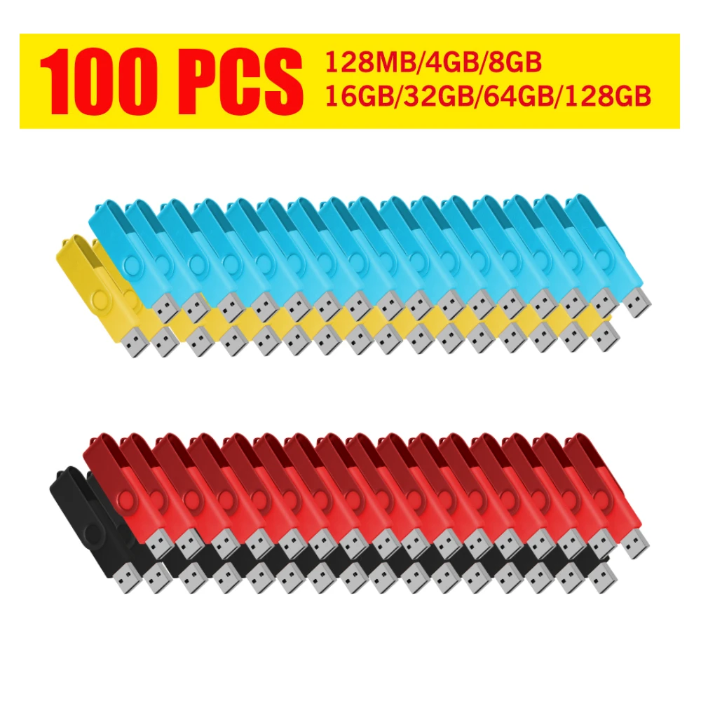 100PCS Custom Flash Drive Pen Drive 1GB 2GB 16GB 32GB 64GB High Speed USB Stick 2.0 Memory Stick Memory Flash Drive Pendrive
