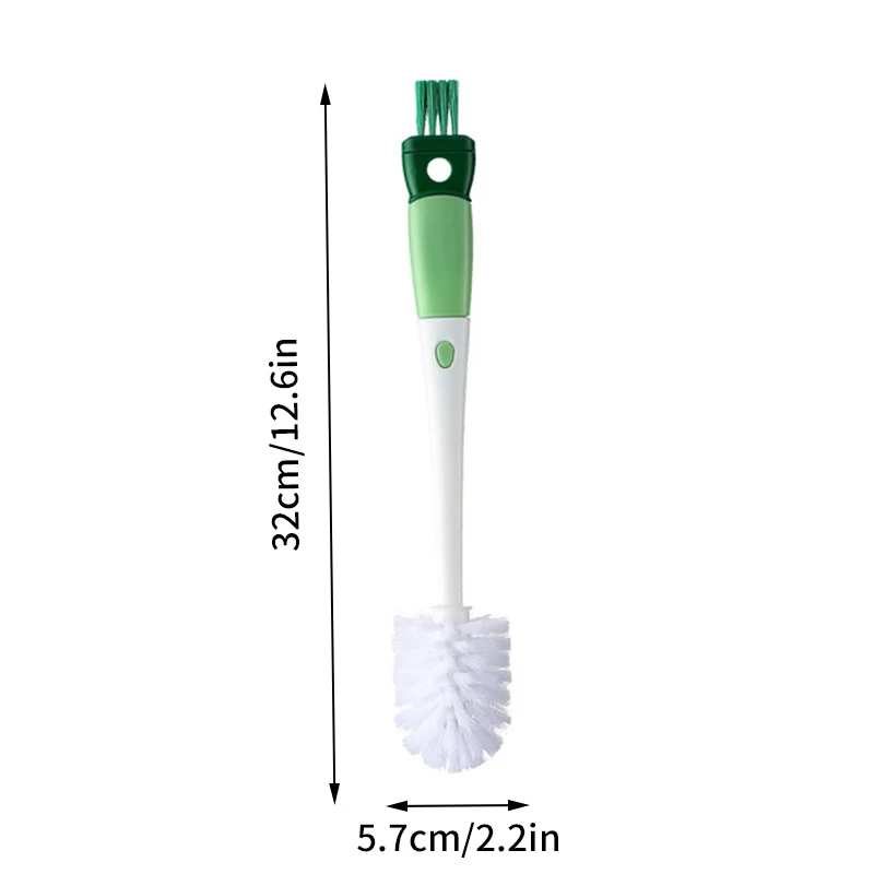 Water Bottle Cleaner Brush Silicone Detachable Scrubber Long Handle Narrow Milk Kettle Wineglass 5 In 1 Cleaner Kitchen Tool