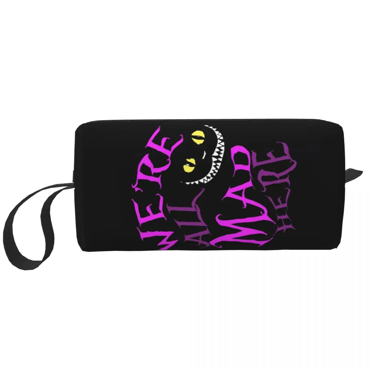 Alice In Wonderland Cheshire Cat Makeup Pouch For Makeups Funny Portable Zipper Cosmetic Bags Traveling Women Storage Organizers