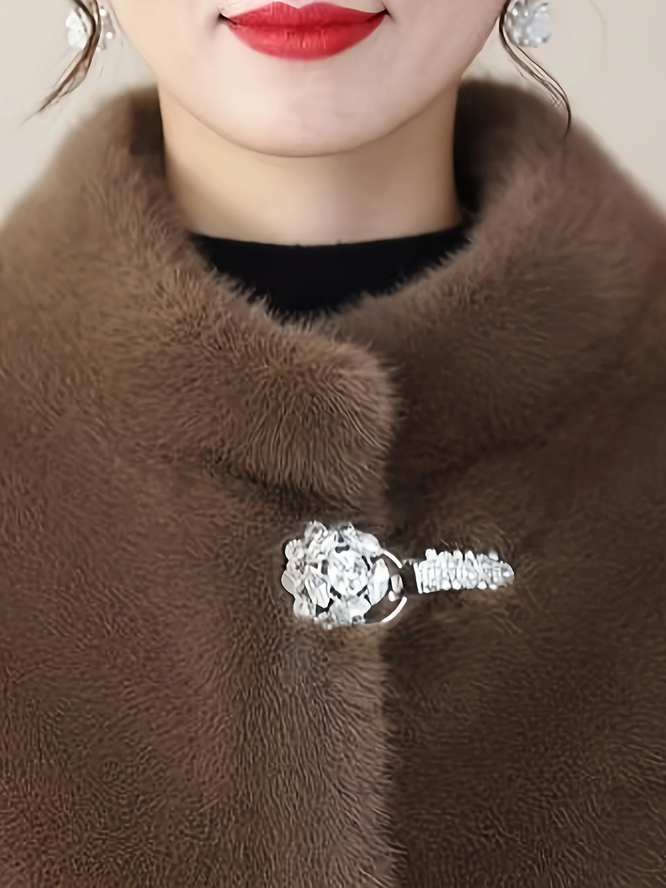 Herbst Winter Neue Nachahmung Nerz Pelzmantel Für frauen Jacke Stehkragen Warme Mäntel