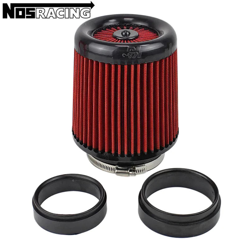 76mm 3inch 89mm 3.5inch 102mm 4inch Air Filter Intake Tapered For KN Universal Sport High Flow Airfilter With Two Adapter