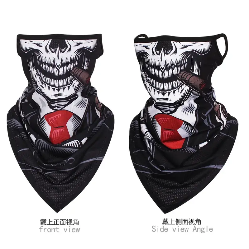 Multi-function Motorcycle Face Scarf Skull Masks Cycling Neck Gaiter Cover Mesh Tube Sport Sunscreen Men Women Bandana Balaclava - Image 2