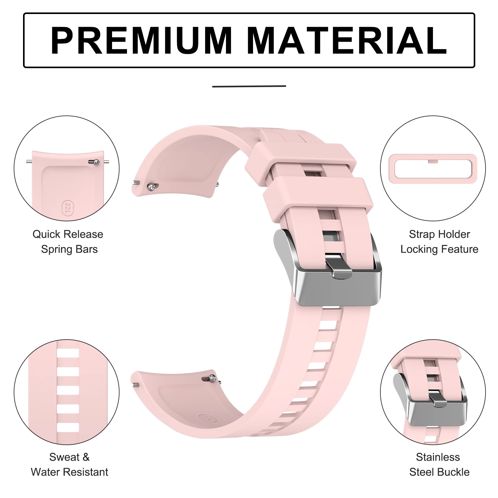 22mm Silicone Band For Xiaomi Watch S1 Active/s1 Pro/S3 Strap Bracelet For Xiaomi Mi Watch Color/ Color 2/Color Sport Edition